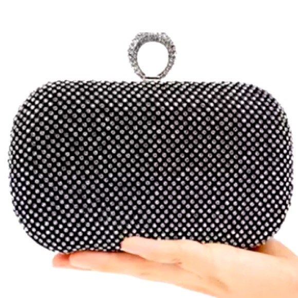 Iced Out Evening Clutch With Shoulder Chain - Picture 2 of 5